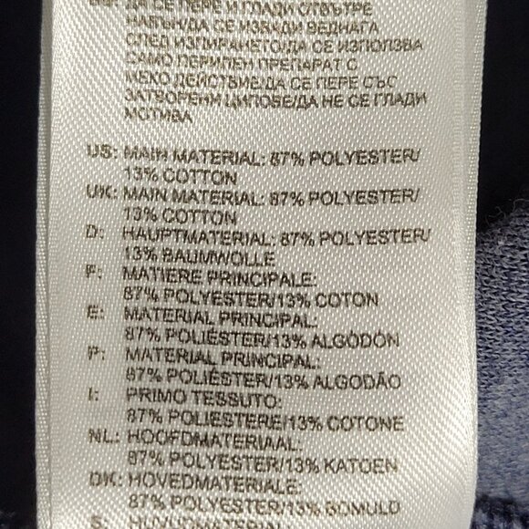 Adidas Navy Blue Hoodie with White Stripes - Picture 11 of 11